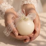 شمع گیفت گوی عروس مناسب هدیه و یادبود مهمانان مراسم عروسی و نامزدی